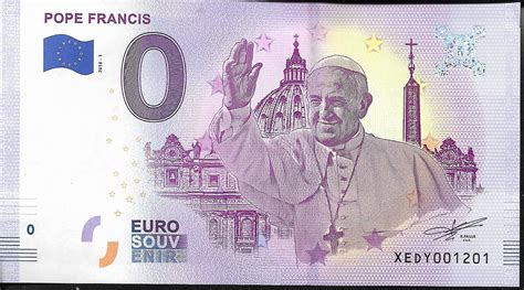 Durch die abschaffung hat die note an beliebtheit gewonnen und wurde somit bei sammlern begehrter. 0 Euro Schein 2018 Vatikan Franziskus Unc | 0 Euro Scheine ...