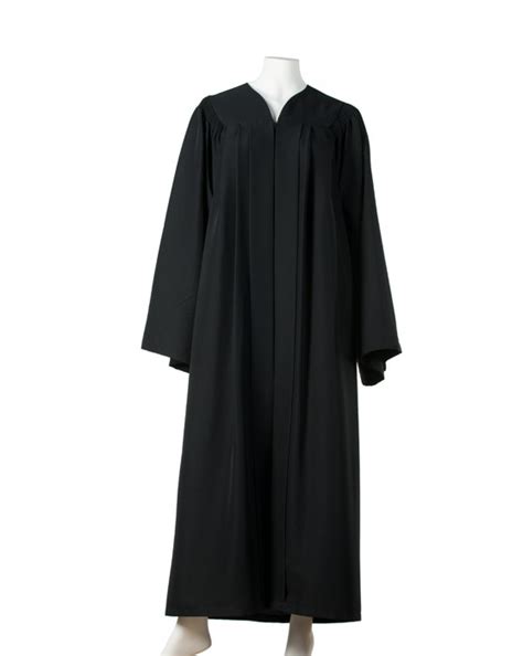 Graduation Gown With Fluting Full Fit Black