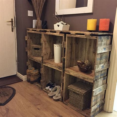 Storage Solutions Using Wooden Crates Wooden Crates Entryway Tables