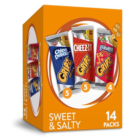 Kelloggs Gripz Cookies And Crackers Variety Pack 126 Oz 14 Ct