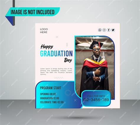 Premium Vector Happy Graduation Social Media Post Design