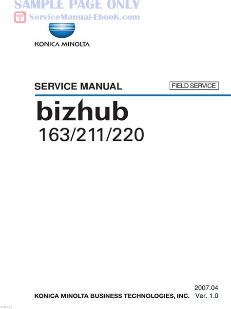 Close 1 oct 2018 important notice regarding the end of the support. konica-minolta-bizhub-163-211-220-service-manual-free.pdf | Image Scanner | Fax