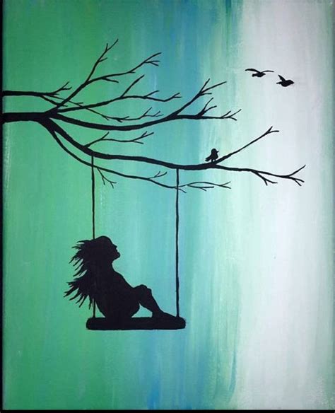 Check Out My Girl On Swing Acrylic Painting At My Etsy Shop