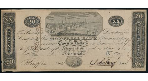 Ihr persönlicher bereich zur erledigung ihrer bankgeschäfte. MONTREAL BANK. Montreal, Lower Canada. $20.00. 18--(ca ...
