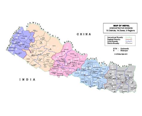 printable map of nepal