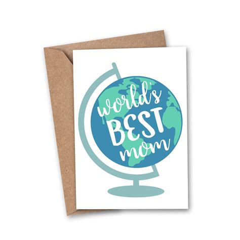 Worlds Best Mom Card Mothers Day Card Mom Birthday Etsy