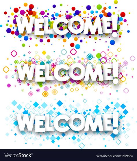 Welcome Colour Banners Royalty Free Vector Image