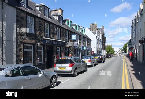 Portree Street Scene Isle Of Skye Scotland June 2012 Stock Photo Alamy