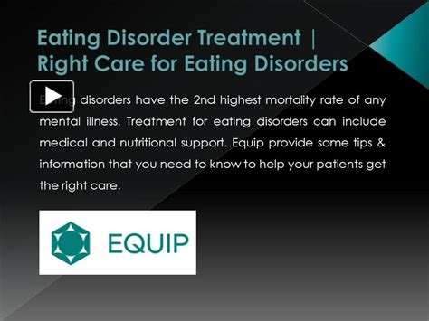 Ppt Eating Disorder Treatment Right Care For Eating Disorders