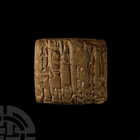 Old Babylonian Cuneiform Tablet In United Kingdom