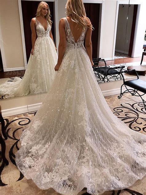 Https://wstravely.com/wedding/a Line Wedding Dress Sparkle