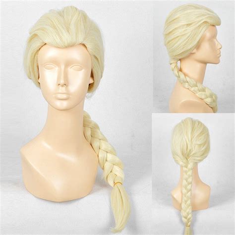 21 Off Long Braided Straight Frozen Snow Queen Elsa Cosplay Wig