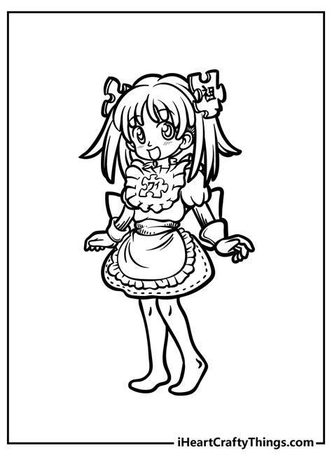 40 Anime Black And White Coloring Pages Free Printable Templates