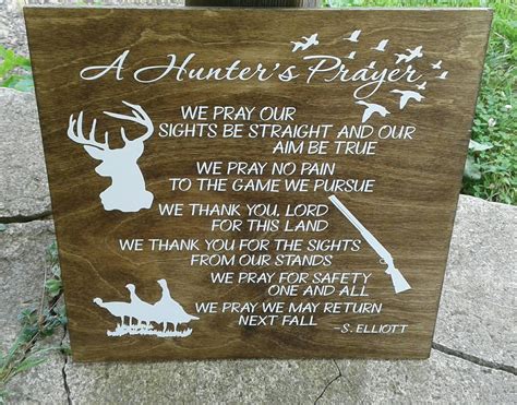 A Hunters Prayer Sign