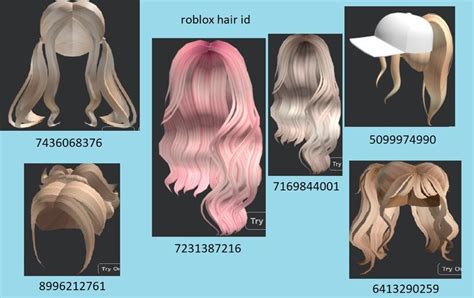 These Are Hair Ids You Can Equip Them In Games That You Can Design A