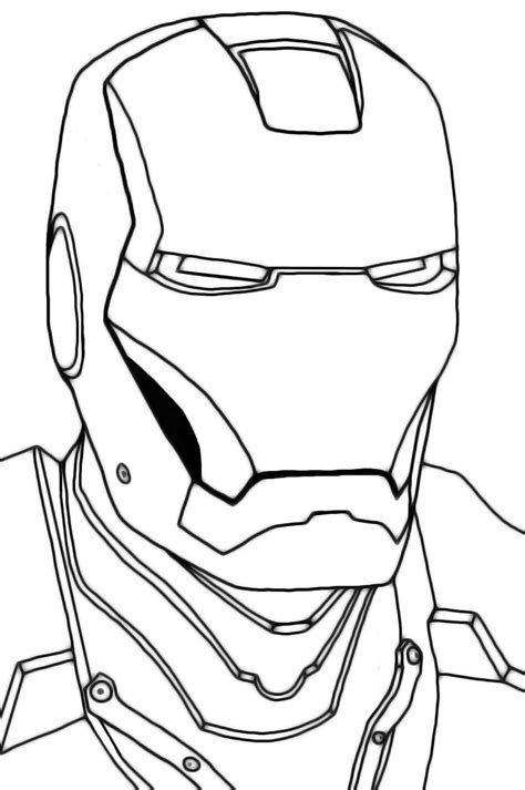 Mascara De Iron Man Para Colorear Y Pintar Colorea El Dibujos