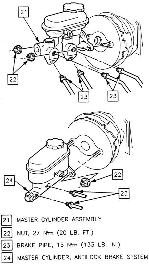 (2) position master cylinder in a vise. | Repair Guides | Brake Operating System | Master Cylinder ...