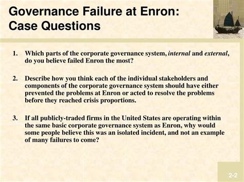 Report on corporate governance with details of pakistans efforts towards developing its corporate governance profile, aswell as brief discussion of cases related to corporate governance. PPT - Governance Failure at Enron PowerPoint Presentation ...