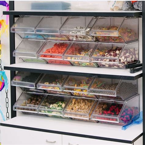 Ecobox Candy Scoop Bins Storage Bins Stackable Acrylic Bulk Food Bins