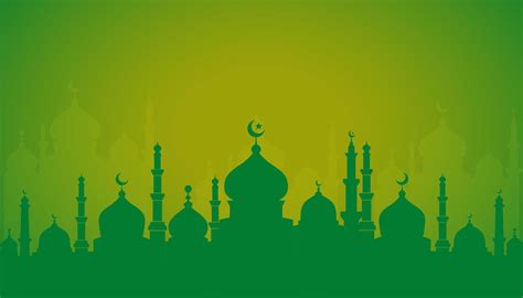 Islamic Background Design With Mosque Silhouette Illustration Can Be