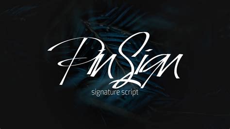 Pin Sign Free Font · Pinspiry