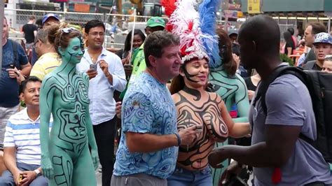 The Greatest Body Painting In Times Square Youtube