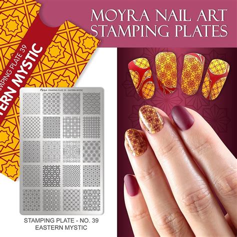 Nail Art With Moyra Stamping Plate No 39 Eastern Mystic Moyra