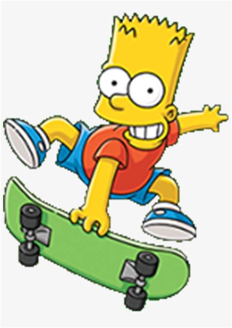Bart Simpson Riding Skateboard