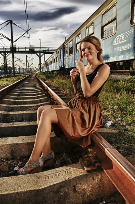 Free Images Person Girl Woman Photography Leg Rust Portrait Spring Sitting Train