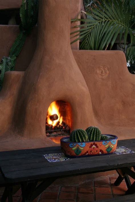 Adobe Outdoor Fireplace Diy