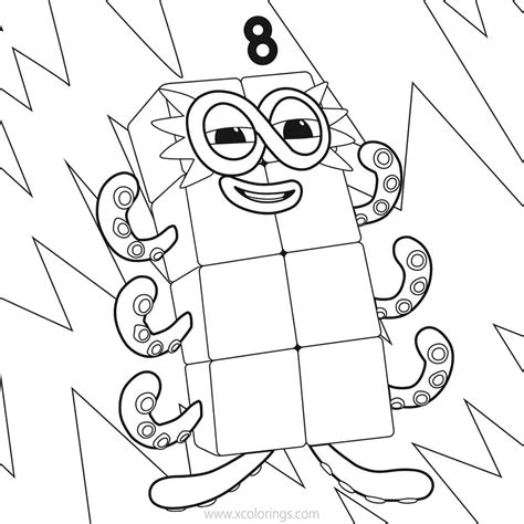 Numberblocks Coloring Pages Printable Images And Photos Finder