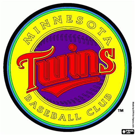Minnesota Twins Coloring Page Printable Minnesota Twins
