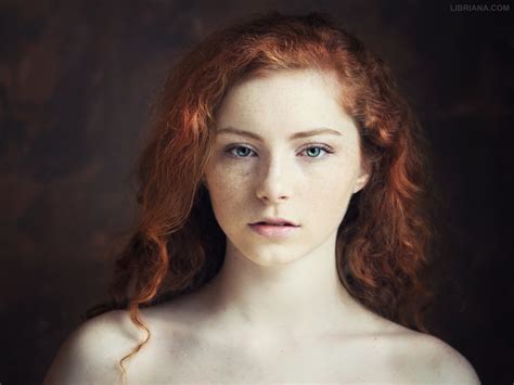 Masaüstü Yüz Kadınlar Kızıl Saçlı Model Portre Gözler Uzun Saç Yeşil Gözler Fotoğraf