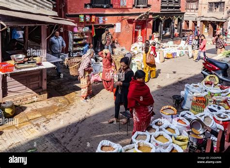 Street Market In Kathmandu Durbar Square Nepal Stock Photo Alamy