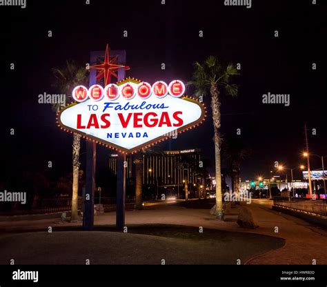 Las Vegas Welcome Sign And Night Hi Res Stock Photography And Images