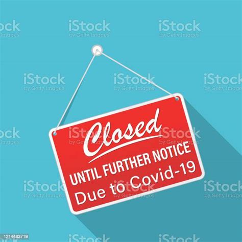 Closed Sign Due To Coronavirus Virus Stock Illustration Download