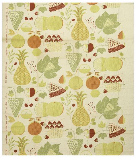 Textile Tutti Frutti Ca 1960 Vintage Patterns Color Shapes