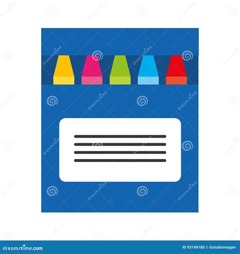 Set Crayons Box Icon Stock Vector Illustration Of Graphic 93148180