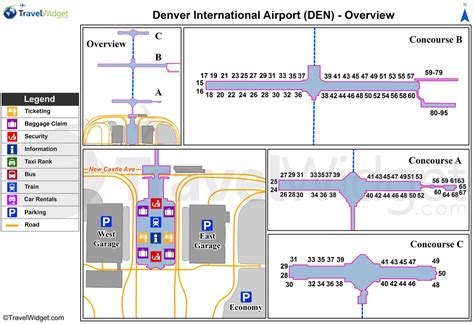 Denver International Airport Map Denver International Airport