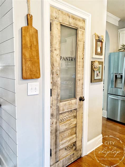 Farmhouse Pantry Door Rustic Wood Doors Farmhouse Pantry Kitchen