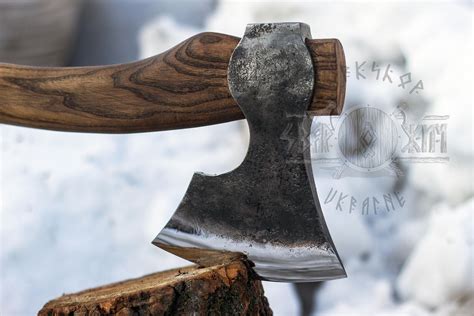 Hand Forged Two Handed Axe From 52100 High Carbon Steel Etsy