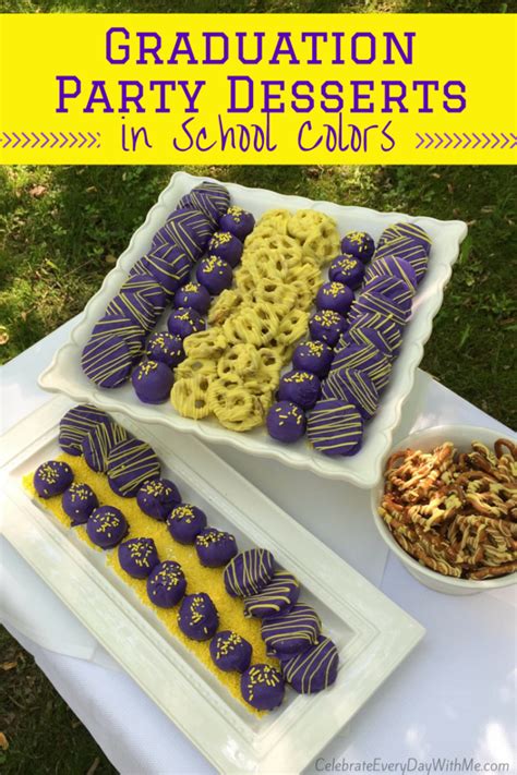 Graduation party finger food ideas. Graduation Party Desserts in School Colors - Celebrate ...