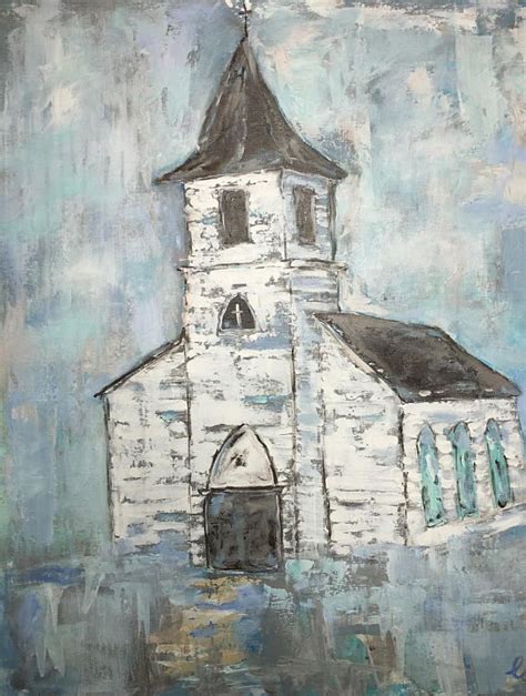 Old Country Churchimpressionismoriginal Acrylic Paintinggallery