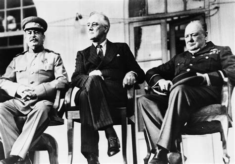 The Big Three Joseph Stalin Franklin Delano Roosevelt And Winston