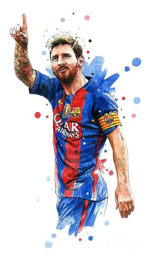 Lionel Messi Digital Art By Sonata Perly