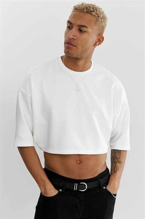Pin By Sayscomingaway On Best Fashion Tips Crop Top Men Mens Crop Top Half Shirts