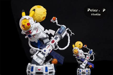 Astronaut Pikachu Statue Figurine Model Gk Resin Toy Peterp Studio