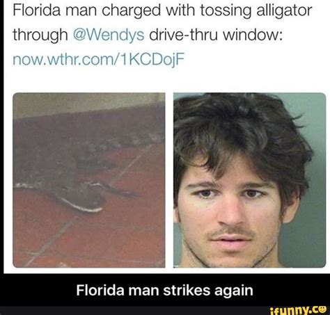 Florida Man Charged With Tossing Alligator Through Wendys Drive Thru