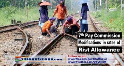 Th Pay Commission Modifications In The Rates Of Risk Allowance Railway Board Order Rbe No