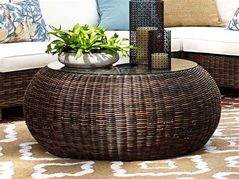 Modern high gloss glass top coffee table white round side dinner office home. Wicker Coffee Table Design Images Photos Pictures